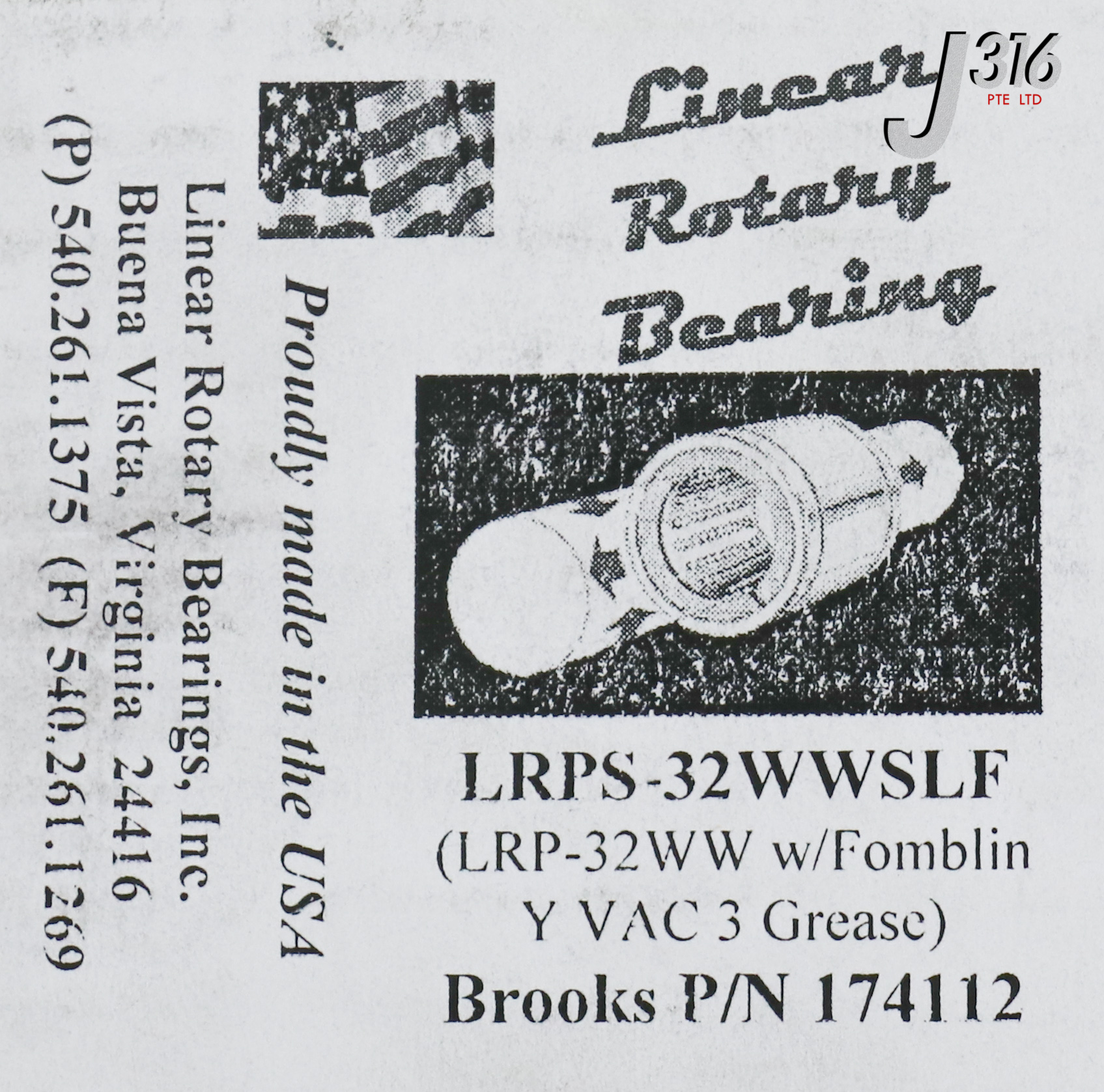 のん 24061 LAM RESEARCH BEARING, LIN RTRY, 2.0'' ID, 3.0'' OD (NEW) 746